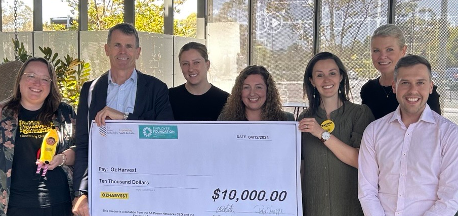 Employee Foundation - OzHarvest chq donation 905 x 428 Employee Foundation - OzHarvest chq donation 905 x 428
